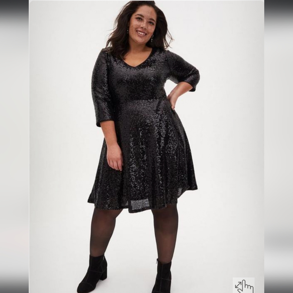 TORRID - Mini Sequins Skater Dress